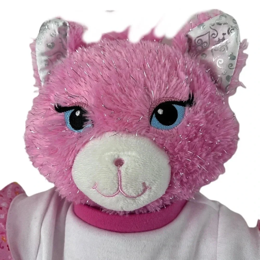 Build A Bear Princess Kitty Cat BABW Purrincess Pink Sparkle Plush Sparkles